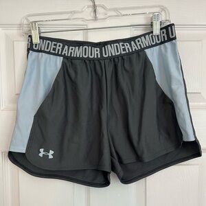 Gray and Blue Under Armour Shorts